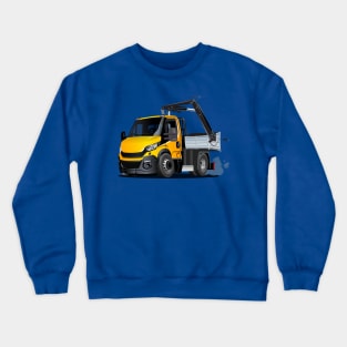 Cartoon Lkw Truck with Crane Crewneck Sweatshirt